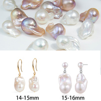 Collier de perles baroques blanches irrégulières en perles d'eau douce naturelles 10-30mm, perles multicolores roses en vrac pour la fabrication de bijoux