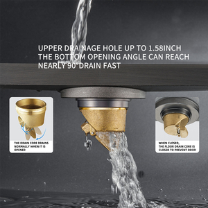 Kaida biểu tượng tùy chỉnh/Kích thước thông minh tuyến tính vòi hoa sen xả 304 thép không gỉ <span class=keywords><strong>Orb</strong></span> bề mặt phòng tắm hiện đại thoát nước sàn Dài mở rộng nước - Product Image 2