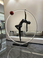 Patung Resin Modern Pria dan Wanita Lampu Lantai untuk Ruang Pamer Ruang Tamu Hotel Pusat Seni Dekorasi Rumah Dekorasi Mewah