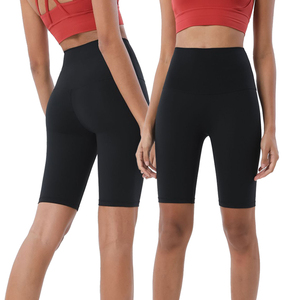 Pantaloncini da donna a vita alta modellanti e push-up, ad asciugatura rapida, senza cuciture visibili, per yoga e ciclismo - Product Image 3