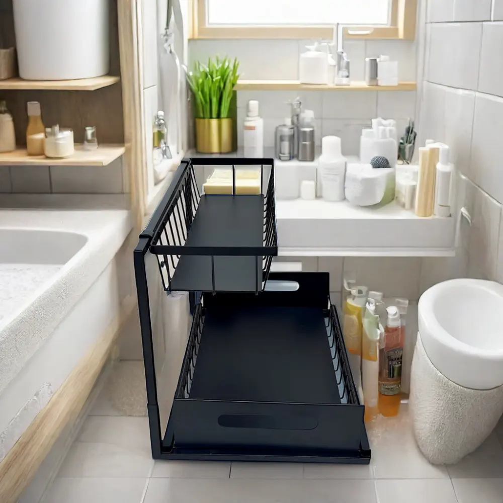 Professional under Sink Organizer for Bathroom & Office Storage Rack for Kitchen