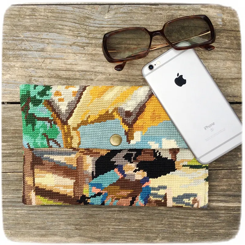 SHI005 Hands tich Country side Style Needle point Tapisserie Cover für Tablet IPad Mini 7 9 "mit Schutzhülle