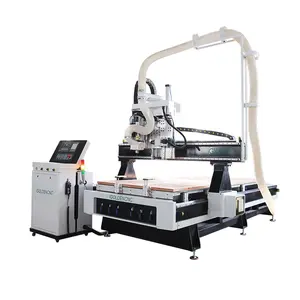 Défonceuse à bois automatique multifonctionnelle 1325 Atc CNC 8X4 changeur d'outils automatiques Machine à rainurer et à couper le bois 3D