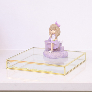 Scatola di Imballaggio di lusso Telaio In <span class=keywords><strong>Metallo</strong></span> Geometrica Piccolo <span class=keywords><strong>Vetro</strong></span> Trasparente Contenitore di Monili Contenitore di Monili Di <span class=keywords><strong>Vetro</strong></span> - Product Image 3