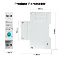 RMshebei Smart Home Control Zigbee Disjoncteur par APP 1P 1-63A Din Rail MCB avec compteur Commutateur de télécommande sans fil
