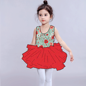 Leche seda <span class=keywords><strong>vaca</strong></span> diseño bebé infantil lindo sin mangas niños niñas tul Boutique vestido niños tutú vestido - Product Image 4
