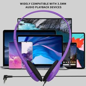 2024 pabrik 3.5mm Headphone berkabel Headset kabel Earphone dipasang di kepala untuk siswa Earphone - Product Image 6