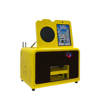 Imprimante UV intelligente A5 tout-en-un pour coques de téléphone, balles de golf, badges, avec intégration du système de paiement, machine d'impression en ligne H5
