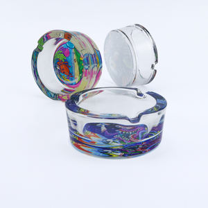 Cenicero de Cristal Moderno y Portátil para Cigarros, Sin Humo, para Hogar, Oficina, Interiores, Exteriores, Patio, Ceniceros de Cristal Sin Plomo para Cigarrillos - Product Image 2