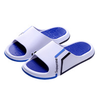 Claquettes noires personnalisables pour sandales à enfiler, pantoufles d'intérieur, claquettes avec logo sur mesure