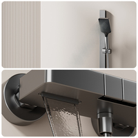 Mitigeur de douche moderne en alliage d'aluminium à commande double chaud/froid avec barre coulissante pour la modernisation de la salle de bain à domicile 3025