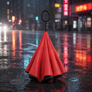 Ombrello Invertito a Doppio Strato con Manico a C, Antivento, 23 Colori, Logo Personalizzato, Etichetta Privata, Pronto per FBA, Piccoli Lotti - Product Image 2