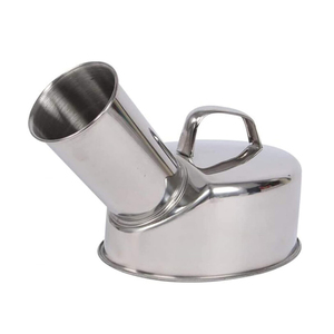 Urinario Portátil de Acero Inoxidable 304, Orinal Manual para Cama, Urinario Portátil para Baño - Product Image 1