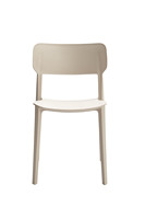 Chaise de salle à manger moderne DHF en PP, design sans accoudoirs avec siège en plastique pour la salle à manger à domicile