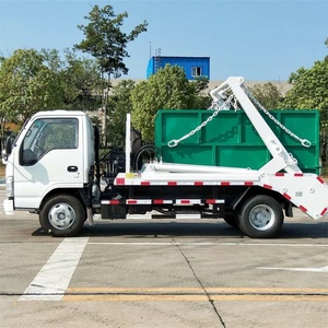 Camion à ordures ISUZU ELF 6CBM avec bras oscillant 4x2, camion à ordures à bras rotatif, camion à ordures à benne basculante - Product Image 4