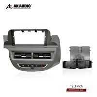 Frame Radio Mobil Honda Jazz Universal 12,3 inci 2010 untuk Berbagai Model - Penutup Dasbor Plastik ABS
