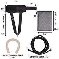 Kit d'entraînement de natation réglable avec cordon élastique durable ceinture de natation et bande de résistance équipement de fitness pour l'entraînement en piscine