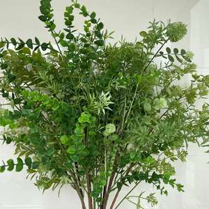 Plus de style, tiges de verdure artificielle, longue branche, plante verte, fougère, feuilles de <span class=keywords><strong>bambou</strong></span>, verdure pour la décoration murale, la maison, le mariage - Product Image 4