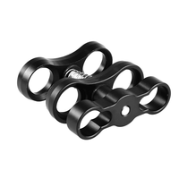 Système d'éclairage de plongée sous-marine en alliage d'aluminium avec pince à boule de 1 pouce et clip papillon pour caméra d'action et lampe de poche