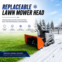 Souffleuse à neige télécommandée Loncin 15HP de 100 cm de large, tondeuse à gazon robotisée 2-en-1 sur chenilles pour grandes surfaces