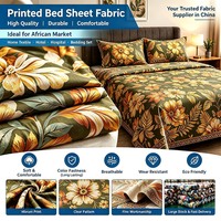 Protège-matelas en tissu tissé imprimé uni 100 % polyester, résistant à la décoloration, 85 GSM, pour literie africaine, vente en gros