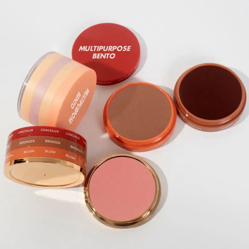 New Make Up Shimmer Powder Blush Highlighter Soft Matte Lip Cream Bronzer Wholesale Vegan Private Label Multipurpose Makeup