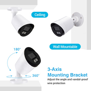 H.265 5MP POE IP <span class=keywords><strong>Camera</strong></span> thông minh tầm nhìn ban đêm thời tiết ngoài trời thiết kế phát hiện chuyển động thẻ SD/đám mây phát hiện khuôn mặt từ xa - Product Image 4