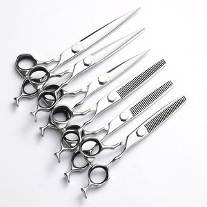 CNC Hairdressing Scissors Set 5.5 6 6.5 7 Inch Flat Tooth Antler Tooth Stainless Steel Durable Hair Styling Tools - Product Image 1