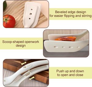 Tourne-œufs et spatule en silicone, gadget de cuisine 2-en-1, pince alimentaire résistante à la chaleur pour saisir les crêpes, les toast français et les omelettes - Product Image 6