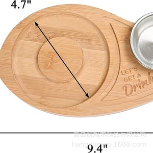 Plato de madera Hangxu para sal con azucarero, herramienta de bar para cócteles, bandeja de madera maciza reutilizable, diámetro superior a 10 cm - Product Image 5