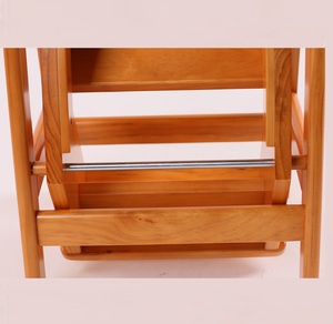 Tabouret à 3 niveaux en <span class=keywords><strong>bois</strong></span> massif, échelle pliante en <span class=keywords><strong>bois</strong></span>, siège d'établi, chaise de cuisine, chaise d'escalier avec 3 marches - Product Image 5