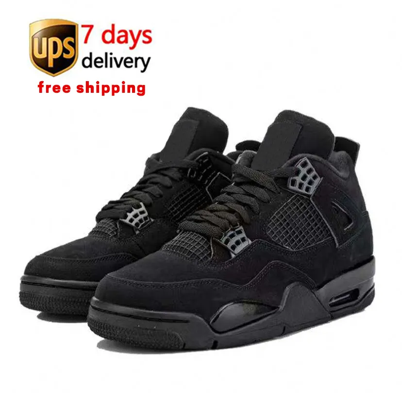 New Fashion Brand Fitness Walking style Shoes outdoor sports basketball shoes 4 retro Black Cat basketball shoes