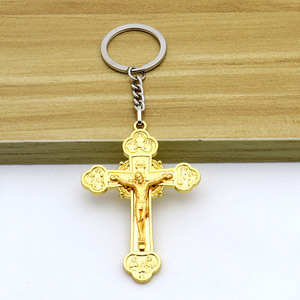 Venta al por mayor llavero de regalo personalizado religioso Jesús cristiano Cruz <span class=keywords><strong>Biblia</strong></span> verso Acero inoxidable Metal Cruz llavero - Product Image 5