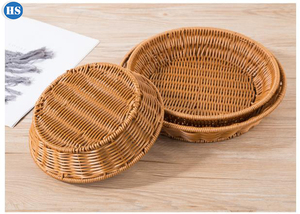 Polywicker rotin <span class=keywords><strong>fruits</strong></span> pain <span class=keywords><strong>panier</strong></span> plateaux <span class=keywords><strong>livraison</strong></span> rapide à la main - Product Image 5