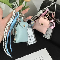 Mini portefeuille en cuir avec attache porte-clés, pochette portable et compacte pour ranger la petite monnaie et les accessoires, pièce suspendue