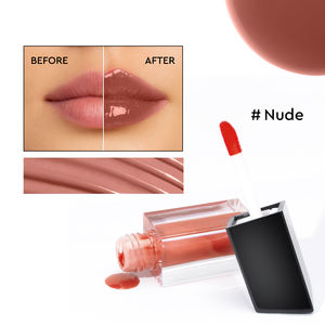 Luxury <b>Lip</b> Gloss Vegan Liquid 6 Ml Glossy Regular Size Custom Logo Tube Packaging - Product Image 2