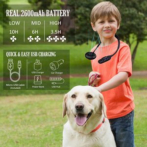 Ventilador USB Mini Portátil de Manos Libres 2023, Recargable, Deportivo, Ventilador de Cuello Colgante - Product Image 3