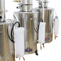 IKEME Distillateur d'eau électrique en acier inoxydable 5L/h 20L/h à prix abordable pour laboratoire – Machine de production d'eau pure