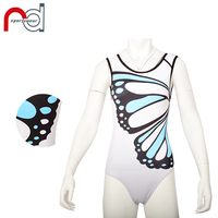 Jolies justaucorps de gymnastique sans manches pour filles, imprimés sur mesure
