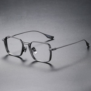 Lunettes carrées rétro anti-lumière bleue à monture intégrale, photochromiques, élégantes pour hommes, style ingénierie scientifique - Product Image 4
