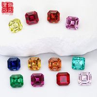 蓝宝石 多色实验室合成蓝宝石 菱形切割 4*4mm-10*10mm 散装宝石 带 AGL 证书，用于珠宝制作