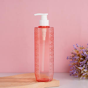 Sıvı sabun için 500ml özel <span class=keywords><strong>PET</strong></span> ambalaj şişe ve duş jeli için losyon dispenseri plastik pompalı şişe plastik şişeler - Product Image 2