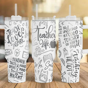 Vaso Térmico Personalizado con Logotipo Grabado con Láser para Maestros, Botella de Agua Aislada de Gran Capacidad de 40 oz, Regalos de Agradecimiento para el Día del Maestro - Product Image 4