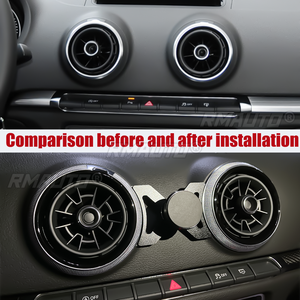 ที่วางโทรศัพท์ในรถยนต์สำหรับรถ Audi A3 RS3 S3 8V 2013 2014 2015 2016ที่วางโทรศัพท์แม่เหล็กที่ยึดจีพีเอสอุปกรณ์เสริมในรถหมุนได้360องศา - Product Image 6