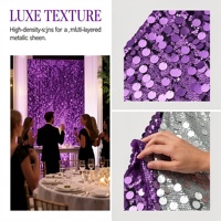 Tissu en maille transparente à grandes paillettes 100% polyester, prêt à l'emploi en gros pour robes de mariée, textiles de maison, robes de fête, chaussures, jouets, et articles scintillants