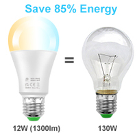 Ampoules LED d'éclairage intérieur à économie d'énergie les plus vendues CCT 220V 110V 12w Ampoules LED