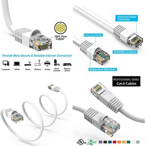 Cordon de raccordement <span class=keywords><strong>Ethernet</strong></span> UTP extérieur Cat <span class=keywords><strong>6e</strong></span> des fabricants solides Câble LAN toronné réseau en cuivre RJ45 Prix compétitif - Product Image 5