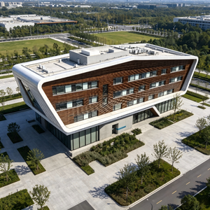 Bâtiment de bureaux préfabriqué multi-étages <span class=keywords><strong>en</strong></span> structure métallique, résistant au feu et aux vents forts, taille personnalisée pour bureaux - Product Image 1