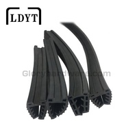Profilés en U en caoutchouc EPDM noir pour balustrades, joints en caoutchouc pour tubes de rail en verre, capuchons de rail en vinyle