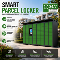 Casier à colis intelligent assemblé pour les communautés d'appartements, service en libre-service 24h/24 et 7j/7, résistant aux intempéries, résistant à la rouille, réception sécurisée des colis